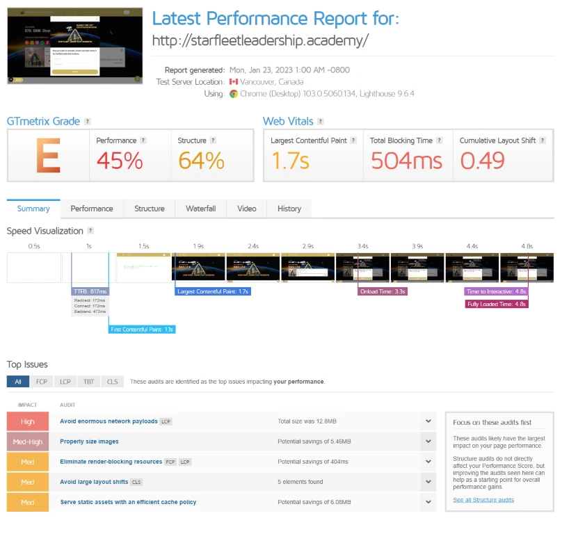 starfleetleadership performance