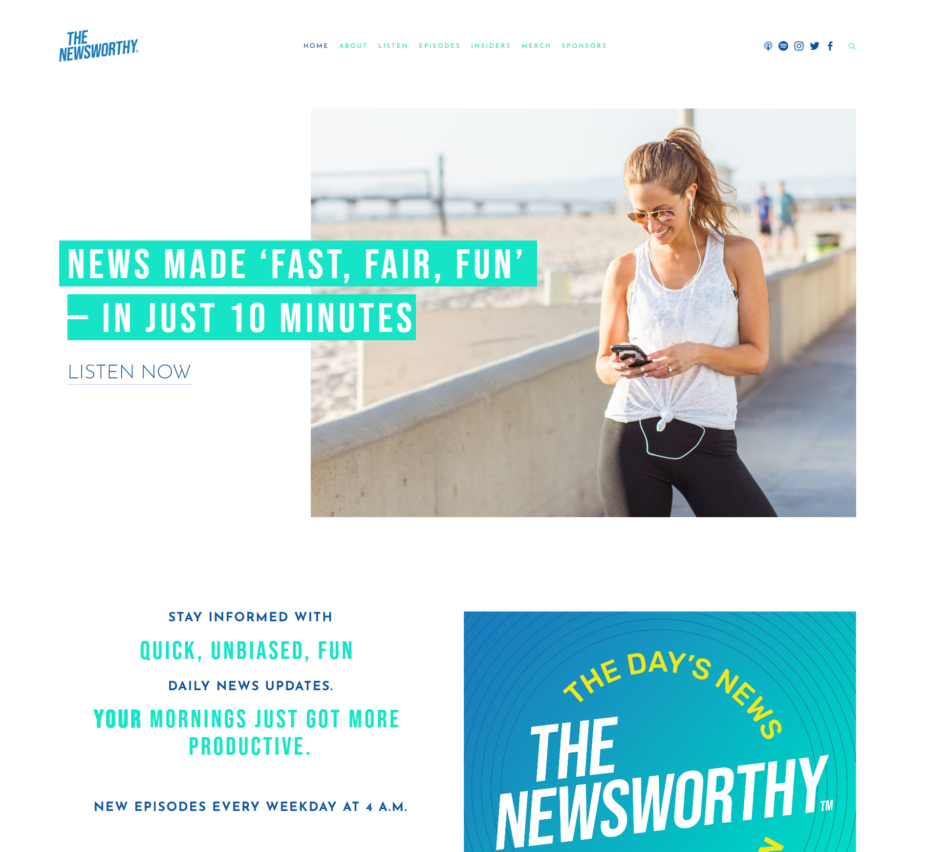 The NewsWorthy podcast website example